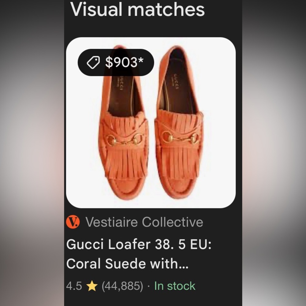 Gucci Orange Suede Fringe Horsebit Loafers 38.5 - Picture 14 of 14